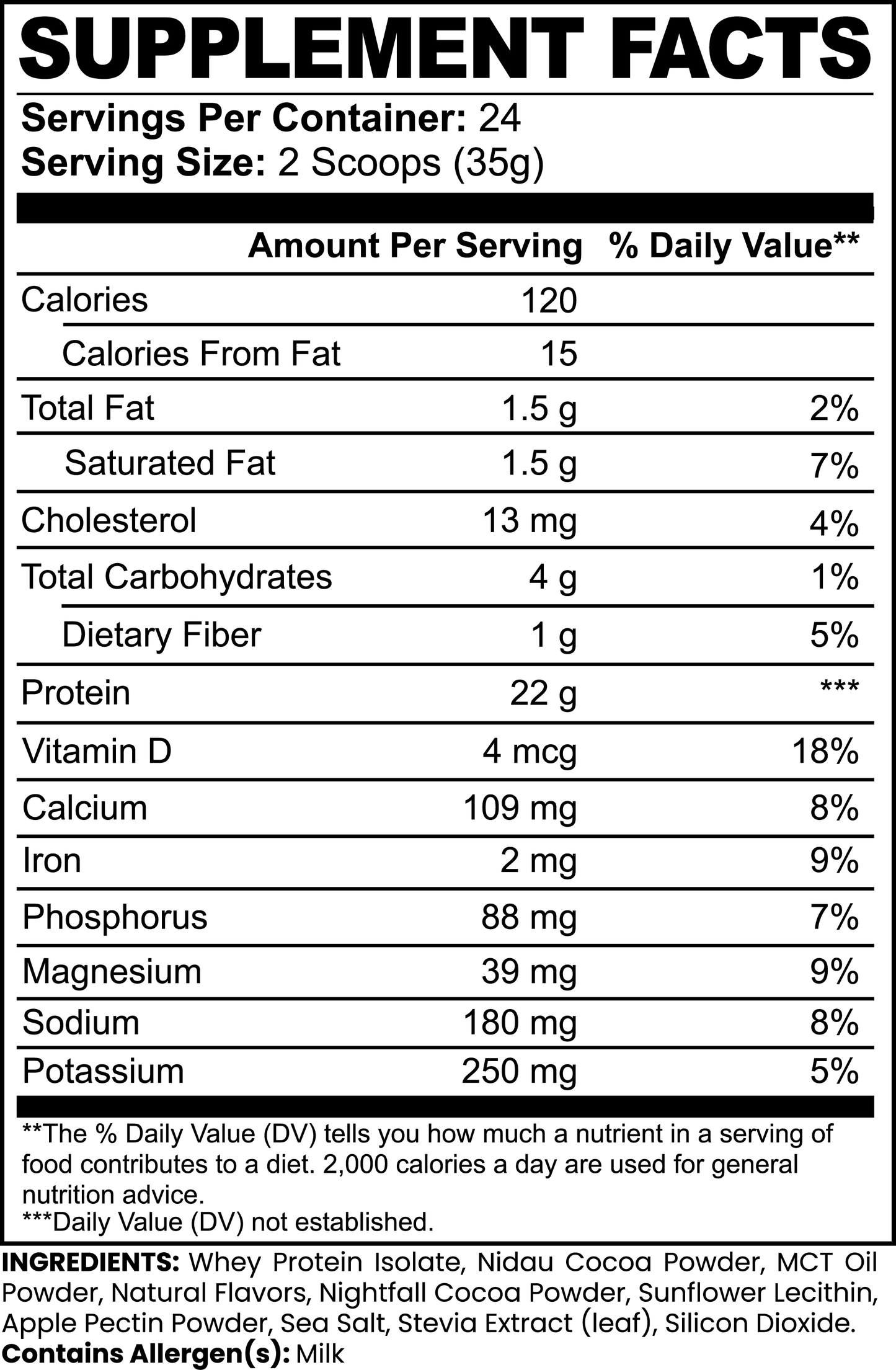 100% Whey Isolate (Chocolate)