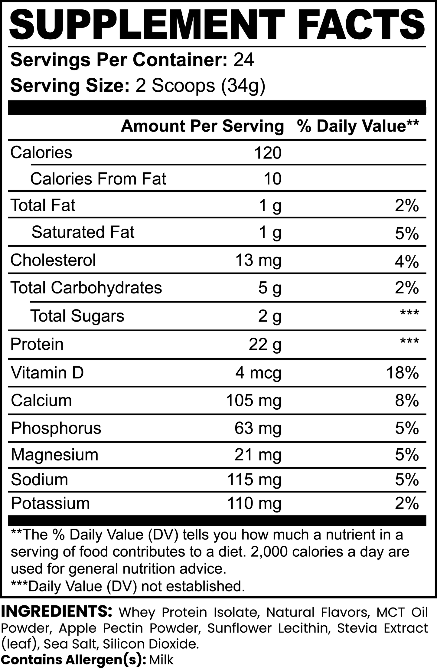 100% Whey Isolate (Vanilla)